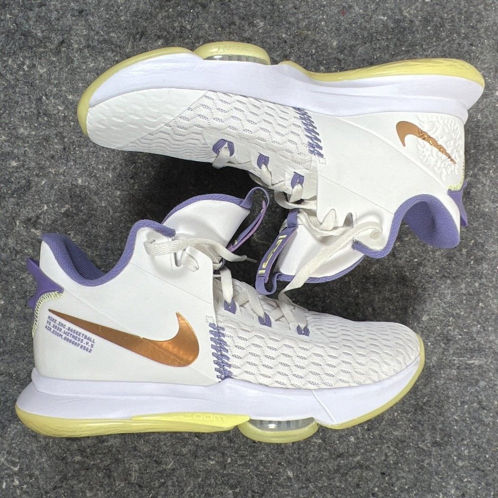 Nike LeBron Witness V5 Summit White Bronze Purple Sz 12.5 CQ9380-102 Basketball
